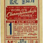 Negro League Ticket - World Championship Games