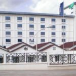 The old City Hotel was renovated and reopened as Golden Tulip Hotel in Kumasi, Ghana for the African Cup of Nations (CAF) football tournament in 2008 January. The hotel is decorated with adinkra symbols. The picture shows the front view of the left wing of the building. Author: ZSM Source: https://commons.wikimedia.org/wiki/File:Adinkra_symbols,_Ghana.jpg